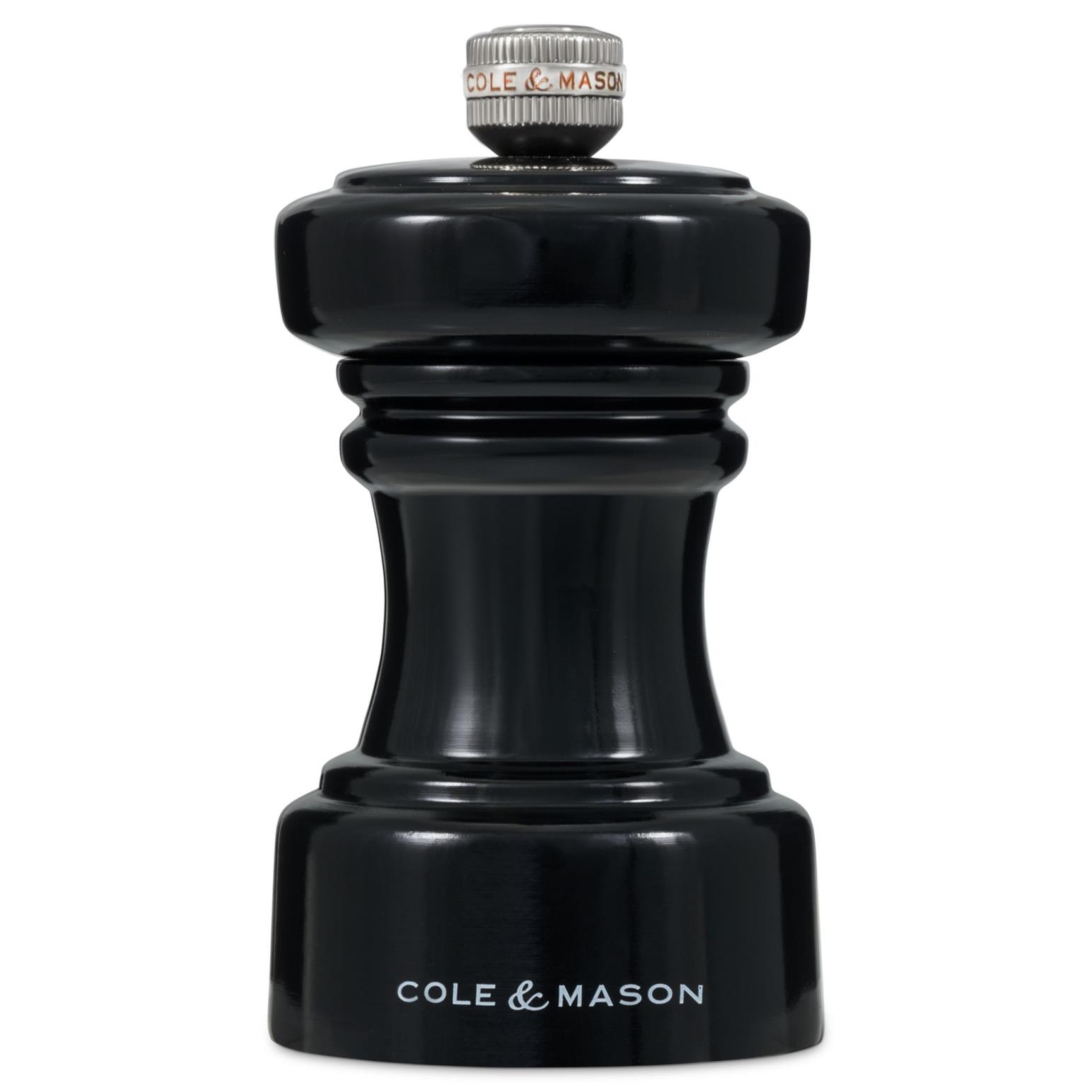 Cole & Mason Hoxton Black Gloss Salt Mill 104mm